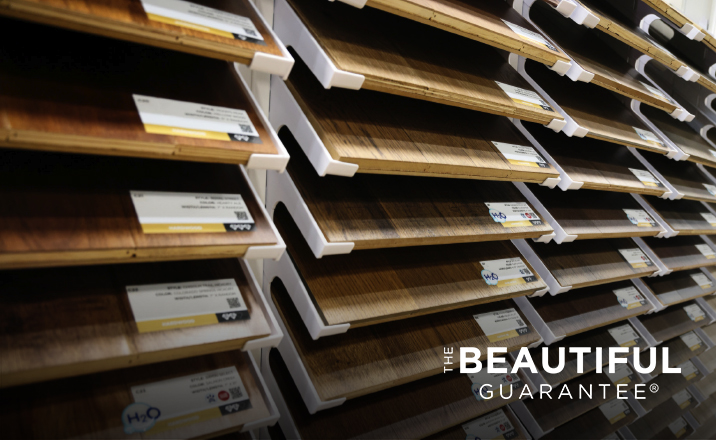 Flooring display in store. 