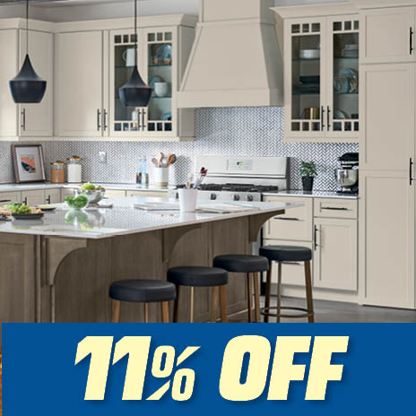 11% off Kitchen & Bath cabinets